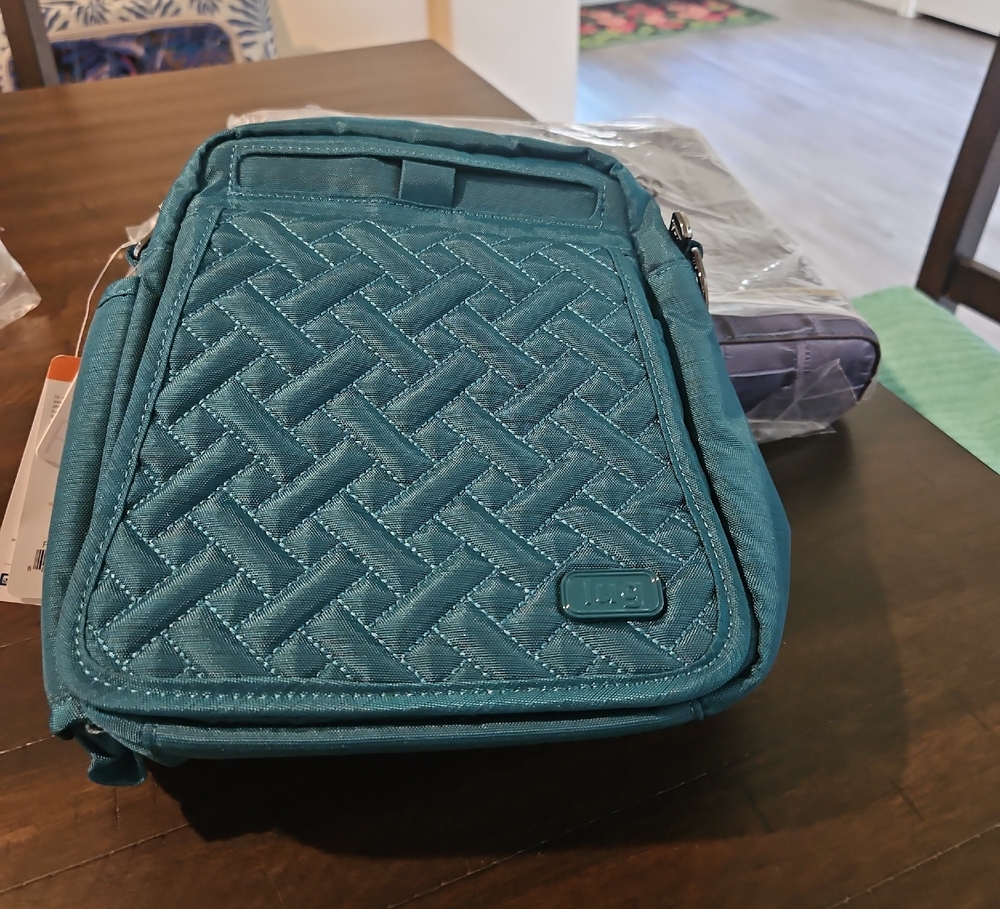 lug Teal Quilted Crossbody Bag
